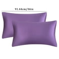 GARENAS Blissy Silk Pillow Cases 2PC Pure Color Imitation Silk
