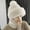 White, variant on Baqcunre Balaclava Women,Women Windproof Scarf Hat Winter Warm Scarf Hat Set Soft Knitted Plush Hat White
