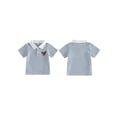 thumbnail image 2 of BemeyourBBs Toddler Baby Boys 4th of July Shirt Fourth of July Outfit Baby Boy Patriot Independence Day Clothes Collared Waffled Stripe Bird American Flag Embroidery Short Sleeve Summer Tee Shirt Top, 2 of 9