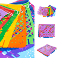 thumbnail image 4 of Mariachi Papel Picado Mexican Plastic Banner (10 Pack) - 10 x 10 Large Panels / 16 Feet Long - Great Mexican Party Decorations Prefect For Birthday, Party, and More by Ole Rico, 4 of 6