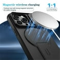 thumbnail image 2 of Case for iPhone 15 Pro 6.1" with Invisible Fold Holder Stand, MagSafe Magnetic Wireless Charging,Sliding camera casing,Shockproof Dropproof Tough Rugged Protective Case Cover,Black,For iPhone 15 Pro, 2 of 10
