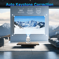 thumbnail image 5 of Magcubic HY300Pro+ Upgraded Voice Control Smart Projector, 8K 1080P Supported, Android 14 WiFi6 BT 5.4, Auto Keystone 180°Freestyle Projector for Home Gaming & Outdoor, White, 5 of 12