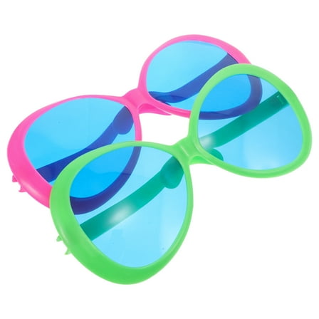 HOMEMAXS 2pcs Jumbo Sun Glasses Party Supplies Exaggerated Big Glasses Hawaiian Beach Decor Eyewear Funny Party Sunglasses Summer Pool Party Accessories Comfortable to Wear