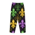 thumbnail image 5 of Sigee Mardi Gras1 Print Women's Soft Pajama Pants - Breathable and Comfortable Lounge Sleep Bottoms with Elastic Waistband and Pockets-Small, 5 of 9
