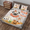 thumbnail image 3 of Trick or Treat Pug Funny Mummy Cosplay Pumpkin Candy Basket Quilt Bedding Set Dog Lover Gifts 1 Blanket Bed Cover 2 Pillowcases - 12016, 3 of 5
