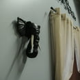 thumbnail image 6 of Zeckos Hand Carved Wood Black Elephant Head Sculpture 12 inch, 6 of 11