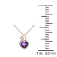 thumbnail image 3 of Women's 4.0 Ct Heart Shape Amethyst Pendant in 10k Rose Gold with 18k Gold Plated Over 925 Sterling Silver Box Chain, 3 of 5
