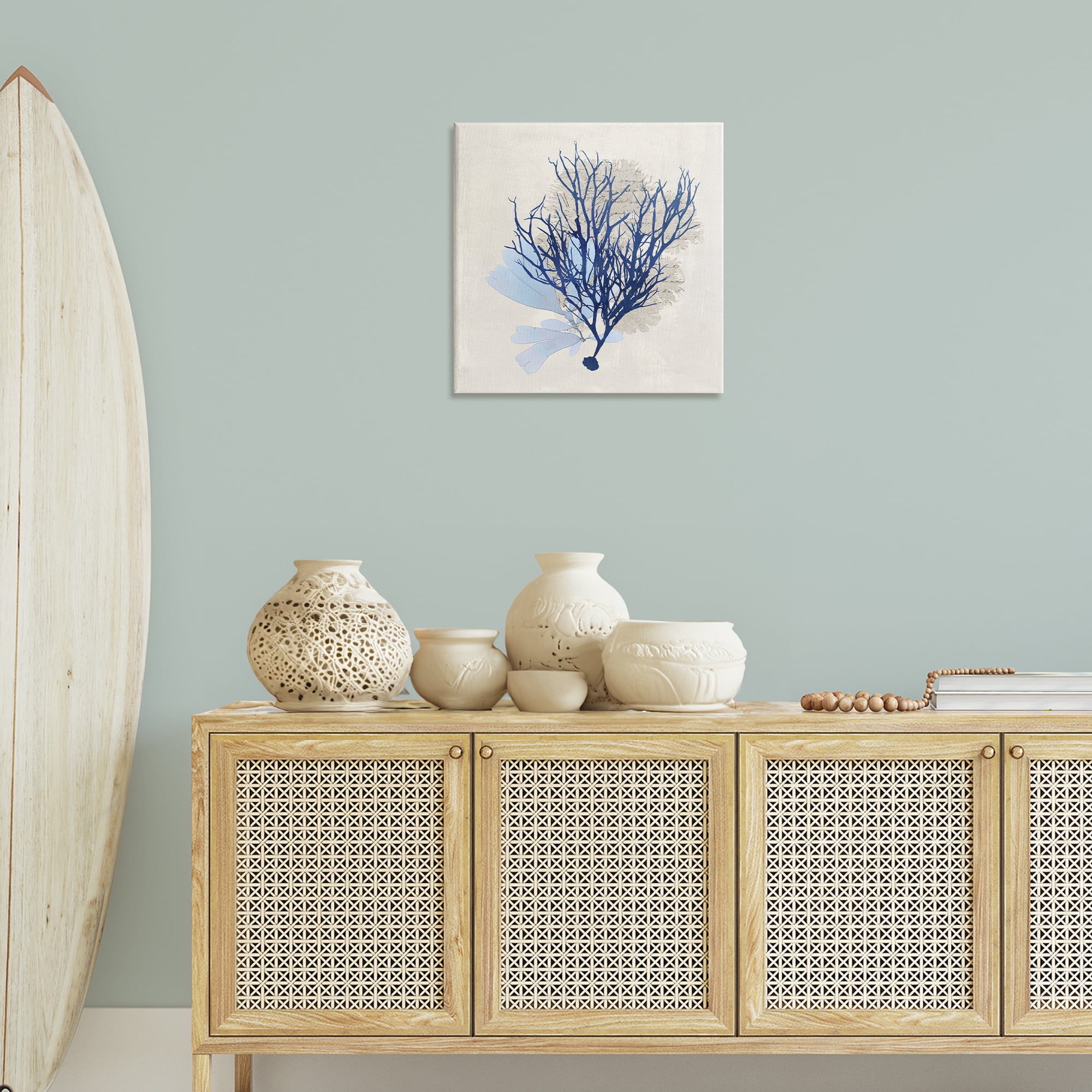 Stupell Industries Modern Coral Branch Nautical & Beach Painting Wrapped Canvas Art Print Wall Art, 24 x 24