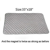 Magnetic Ironing Blanket Mat, Alternative for Iron Board, Portable Cover for Washer, Dryer, Table, Bed, Dry Safe & Heat Resistant Pad, Quilted Laundry