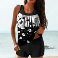 thumbnail image 2 of UPPADA Womens Tummy Control Tankini Bathing Suits Cute Floral Print Tankini Swimsuits Two Piece Ruched Swimsuits Sleeveless Swim Tops and Swim Shorts Multicolor Swim Suits for Women,L, 2 of 6