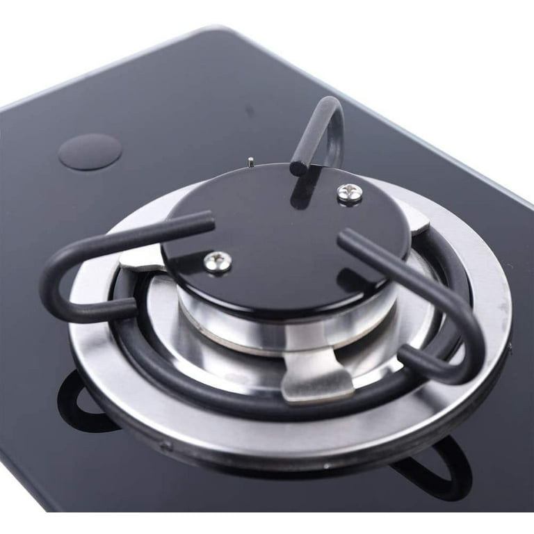 Miumaeov RV Cooktop Stove Portable Camper LPG Gas Stove Single Burner  w/Tempered Glass, Multi-level Fire Adjustment Stainless Steel Built-In Gas  Hob