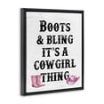 thumbnail image 3 of Stupell Industries Rustic Lodge Boots & Bling Cowgirl Thing Black Floating Frame Canvas Art, 17 x 21, by Lettered and Lined, 3 of 8