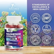 Magnesium Citrate Gummies - Sugar Free - High Absorption & Bioavailability Magnesium Gummy Supplement - Improved Vegan Formula - Supports Bones, Muscles, Calm, Relaxation - Mag Citrate - 60 Gummies