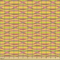 thumbnail image 2 of Ambesonne Abstract Fabric by the Yard Upholstery, Origami Inspired Motifs, 2 Yards, Mustard Pastel Pink, 2 of 5