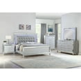 thumbnail image 3 of Clearance! Sterling Queen Size Upholstered LED Bed made with wood in Silver Color, 3 of 3