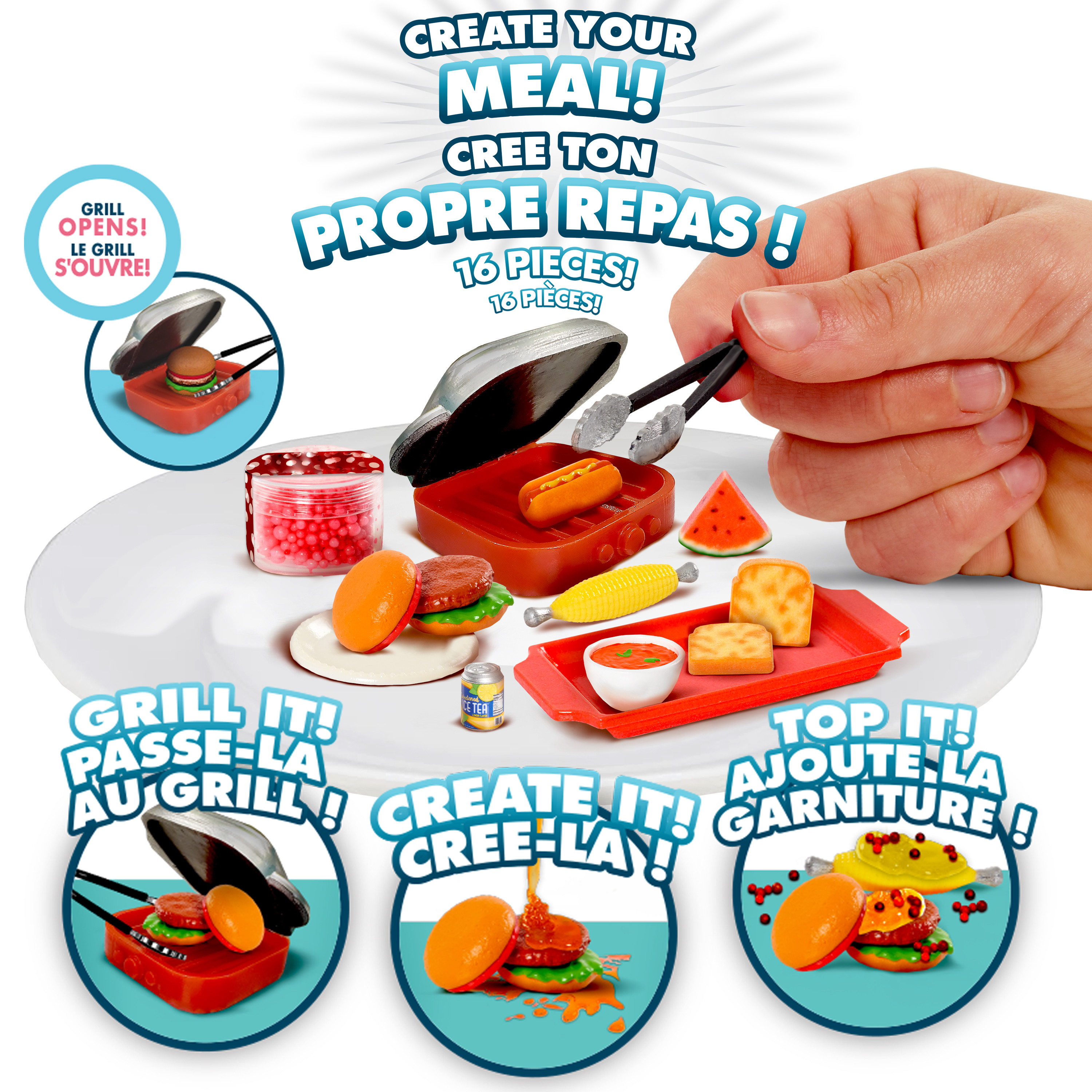 Totally Tiny Cook N’ Serve Food Sets, Grillin & Chillin,  Kids Toys for Ages 4 Up, Gifts and Presents