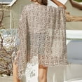 thumbnail image 5 of Odeerbi Cardigan for Women Kimono Beach Swimsuit Cover Up Chiffon Cardigan Floral Print Brown, 5 of 5