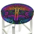 thumbnail image 3 of Hirioo Indian Mandalas Dragonfly for Round Bar Stool Seat Covers Washable Stool Cushion Slipcover Elastic Bar Chair Covers for 12-14 Inch Chair-13 inch, 3 of 7