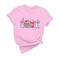 thumbnail image 2 of POTETI Valentines T Shirts Women Womens Blouses Short Sleeve,Women Valentine's Day Gifts for Wife Short Sleeve Tees Crew Neck Casual Heart Print Tops, 2 of 6