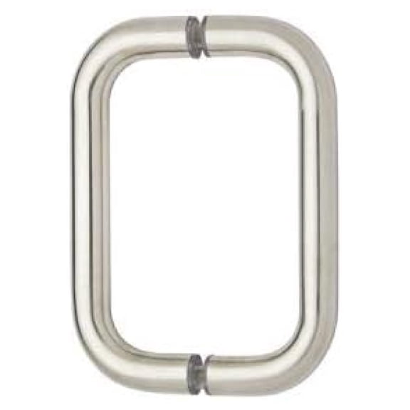 Shower Door Pull Back to Back, 8 Inch Brushed Stainless Steel Handles for Frameless Glass Doors 1/4-1/2 Inch Thick - Bathroom & Commercial Use