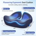 thumbnail image 2 of Cojín de asiento ZIKEE Pioneer, espuma viscoelástica ergonómica, 46 x 41 x 6 cm, 2 of 6