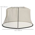 thumbnail image 2 of 7.5ft Umbrella Screen Netting - Beige Outdoor Patio Bug Net with Zippered Door | Garden Table Cover for Shade & Protection, 2 of 7