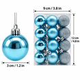 thumbnail image 2 of 24 Pack Christmas Ball Ornaments, Christmas Tree Decorations with Glossy and Glittered Finishes, Hanging Baubles 1.2in, 2 of 8