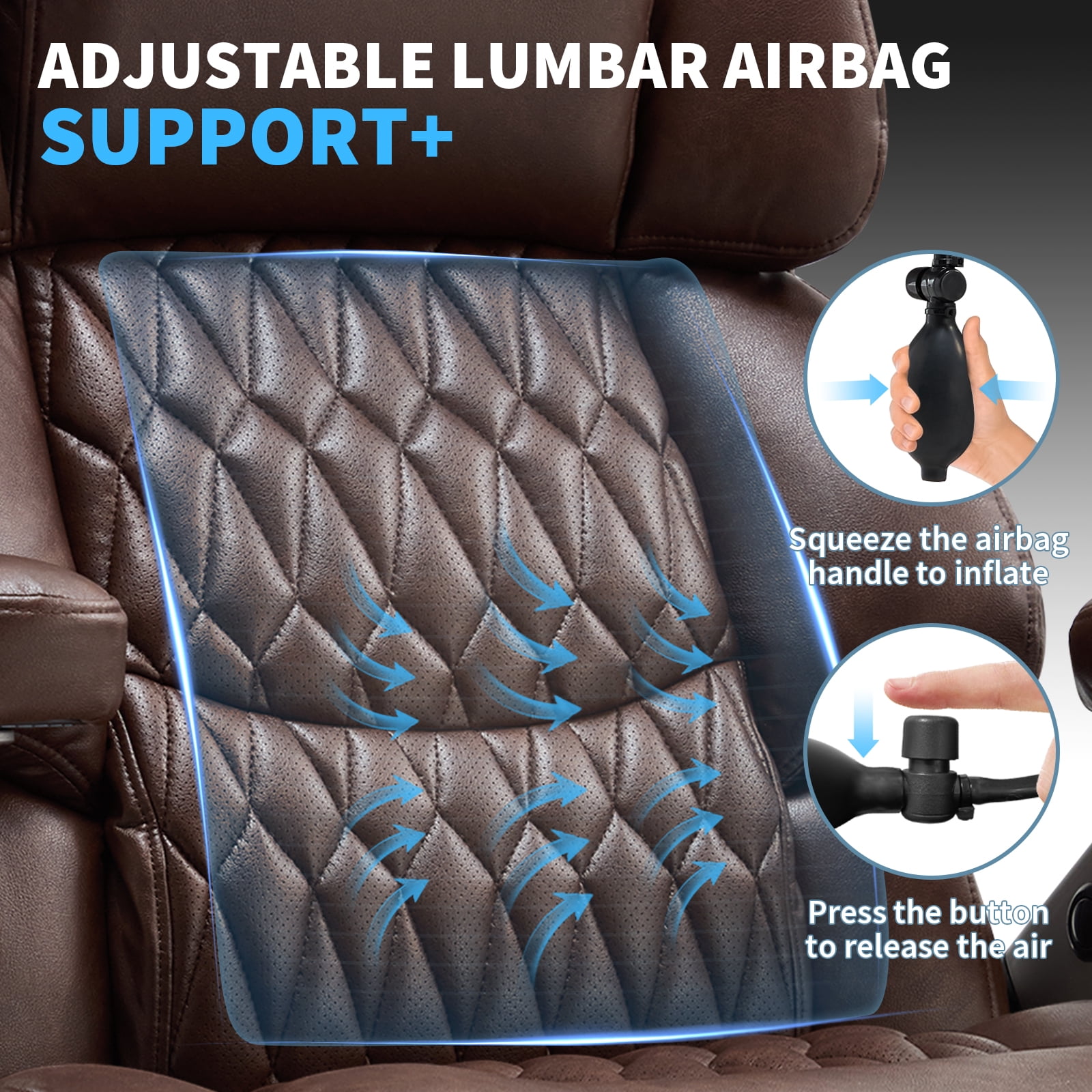 Big and Tall Office Chair 700lbs, High Back Executive Desk Chair with Adjustable 3D Arms&Lumbar Support for Back Pain, Heavy Duty Computer Chair with Strong Mental Base&Dual Rubber Wheels