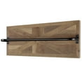 thumbnail image 3 of Autumn Alley Rustic Farmhouse Towel Rack - Rustic Inlaid Wood and Matte Black Towel Bar, 3 of 9