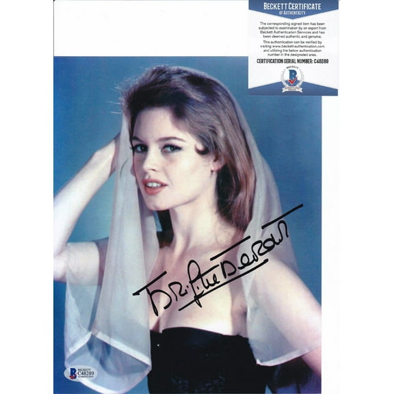 Brigitte Bardot Actress Signed Autograph 8x10 Photo Beckett BAS COA #6