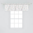 thumbnail image 2 of Ambesonne Floral Valance Pack of 2, Soft Fresh Apples Flowers, 54"X18", Pastel Green Rose, 2 of 2
