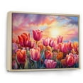 thumbnail image 2 of Designart "Sunset Glow Among Tulips III" Tulips Floater Framed Canvas Art Print, 2 of 5