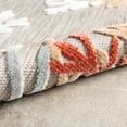 thumbnail image 4 of Laddha Home Designs 7.5' Coastal Coral indoor Outdoor Round Area Throw Rug - Beige and Orange, 4 of 9