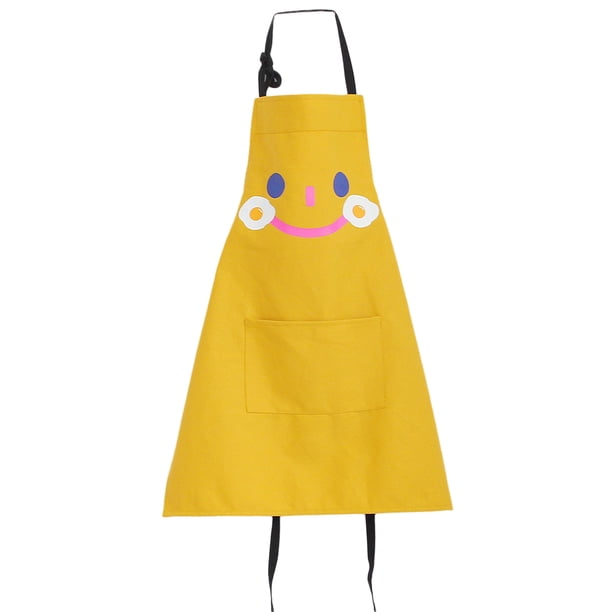 Delantal de pintura de arte Delantal sin mangas Ropa de abrigo práctica Dibujo de bricolaje Delantal de bebé para hornear Talla S Amarillo