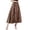 Coffee, variant on Women's Tennis Skirts Summer Streamer Pleated A Line Skirt Slim Elastic High Waist Loose Big Swing Skirt Brown One Size