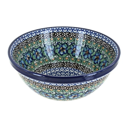 

Blue Rose Polish Pottery Mardi Gras Cereal/Soup Bowl