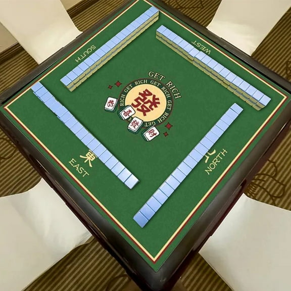 Toycle Mahjong Mat Reduction Mahjongg Table Mat Mahjong Accessories Tablecloth Game Poker Domino Game Game Mat For Card Board And Tile Games 70x70cm(K,100%Polyester)