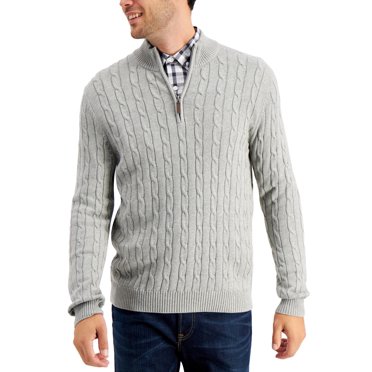 Club Room Men's Cable Knit Chunky Turtleneck Sweater Red Size Small