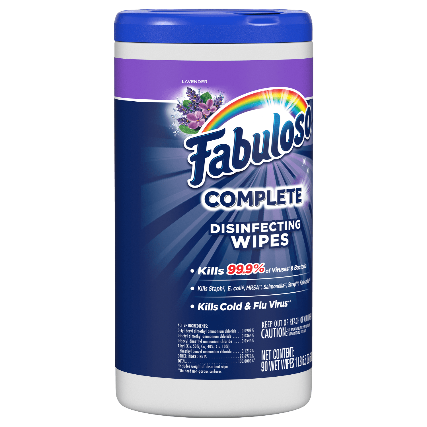 Fabuloso Complete Disinfecting Cleaning Wipes Lavender 90 count