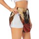 thumbnail image 1 of Balery Western French Bulldog Cowboy Pantalones cortos deportivos para mujer con forro y dos bolsillos, elásticos, para entrenamiento, gimnasio, yoga-Small, 1 of 7