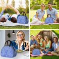 thumbnail image 6 of Paisley and Damask Blue Pattern Insulated Lunch Bag,Leakproof Large Capacity Lunch Box for Work,Picnic or Travel,11.4 X 6.7 X 8.3 Inches, 6 of 6