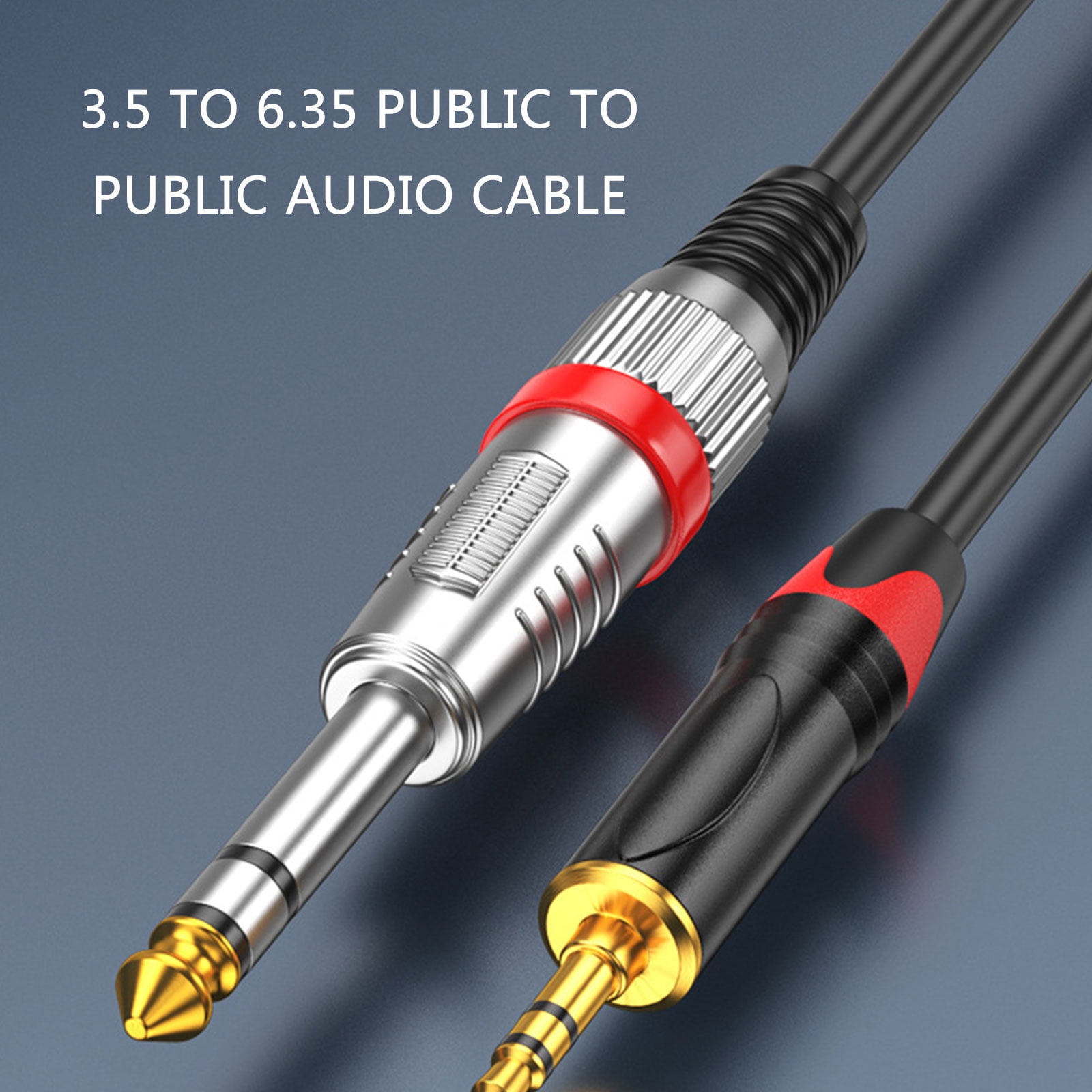 Professional 3.5mm to 6.35mm(6.5) Stereo Cable 1/8 to 1/4 Cord for Mixing Consoles Amplifiers Guitars