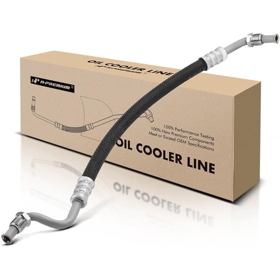 A-Premium Automatic Transmission Oil Cooler Line Hose Assembly Compatible with Cadillac Allante 1993, DeVille 1995-1999, Eldorado 1993-2002, Seville 1993-1997, 4.6L
