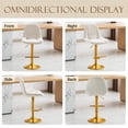thumbnail image 5 of Kselythan Velvet Swivel Bar Stools Set Of 2, Adjustable Counter Height Bar Chairs With Back Gold Base,Modern Kitchen Island Stools For Home Bar/Dining Room White, 5 of 8