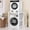 White, variant on Washer Dryer Stacking Rack, 3 Height Adjustable Laundry Shelf, 300KG Load Capacity, Black Storage Organizer for Bathroom