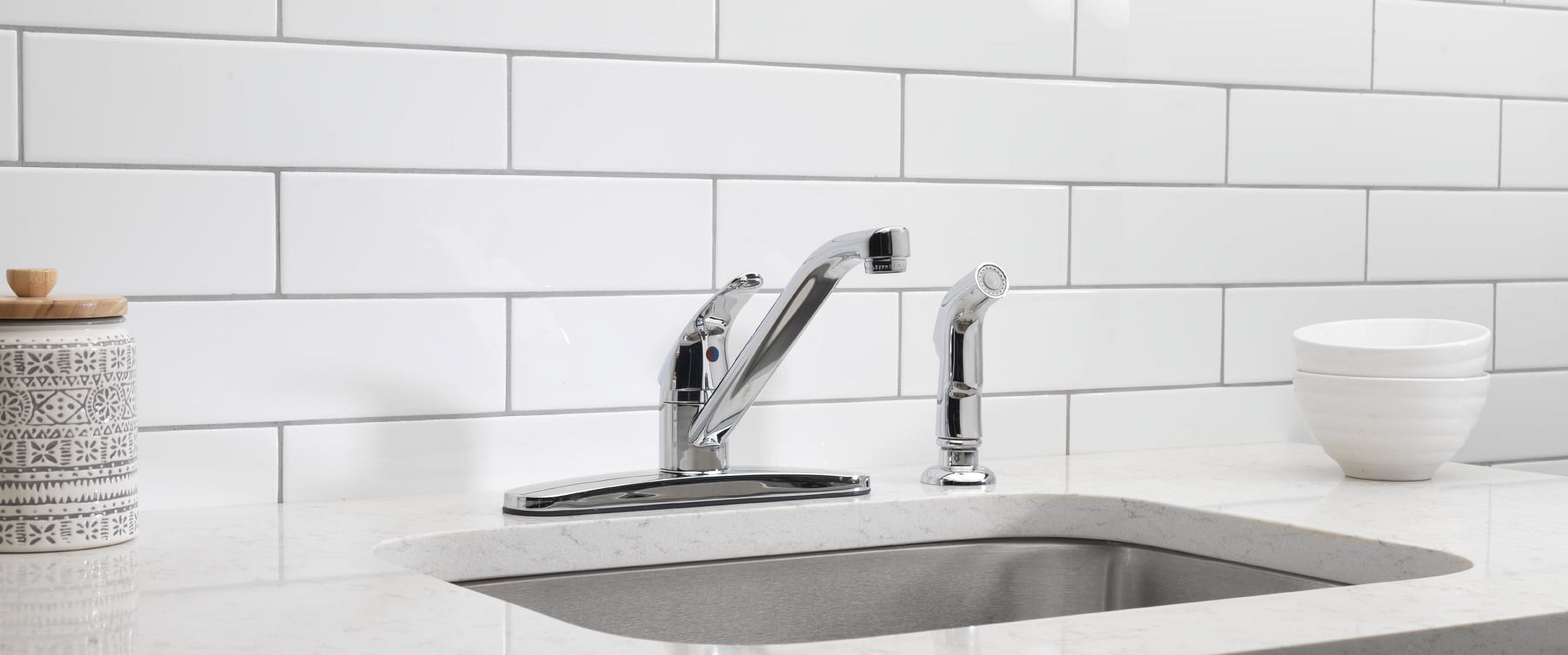Mainstays 8" Centerset Single Handle Kitchen Faucet with Side Spray, Chrome