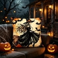 thumbnail image 4 of Halloween Theme Pillow Cover,18x18 Inch,Goth Witchy Decor,Spooky Fall Decor Pillow Covers,Hidden Zipper for Sofa Couch Bedroom Home Halloween Decor, 4 of 6