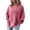 Pink-01, variant on Perfectbot Womens Long Sleeves Tops Surplice Wrap V Neck Linen Blouse Loose Fit Going Out Shirt