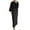 4-Black, variant on Wijhcboe 2025 Fashion Satin Party Dress Hijab Girl Robe Abaya Muslim Women Hijab Sleeves for Women Elegant Solid Round Neck Hijab Dresses for Women Turkish Bat Sleeves Loose Maxi Dress Women Clothes