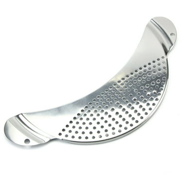 Zksm Pot Pan Strainer Board Crescent Shape Draining Hole Wash Fruit Vegetable Filter